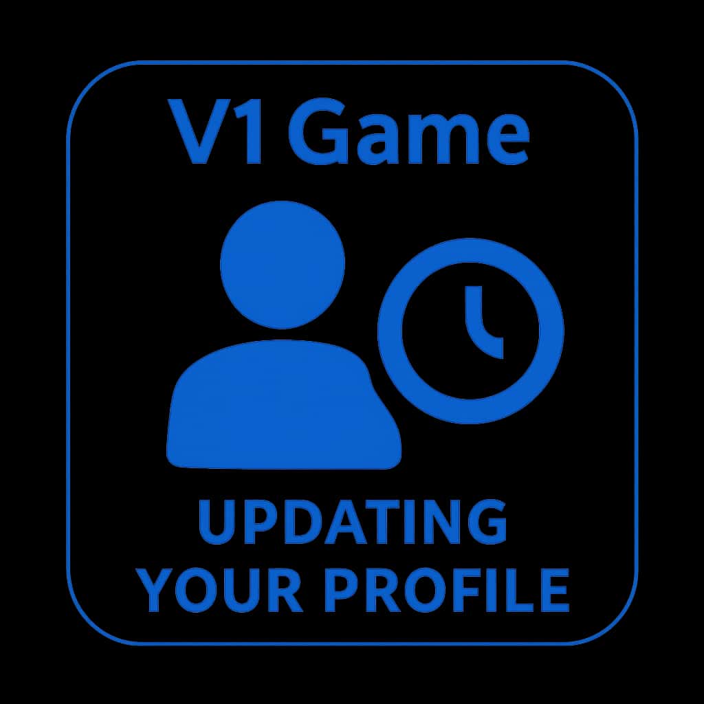 Icon indicating the process of updating a V1 Game profile.
