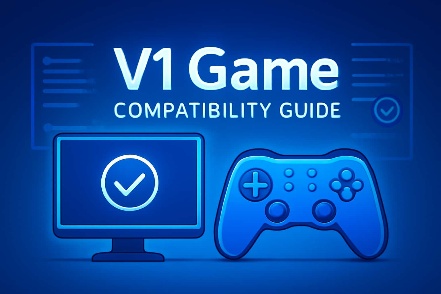 Illustration representing the V1 Game Compatibility Guide.